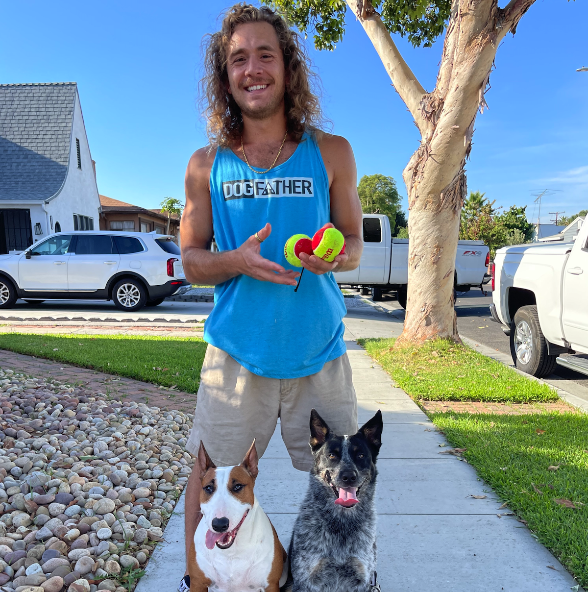 DogFather360 and his two dogs
